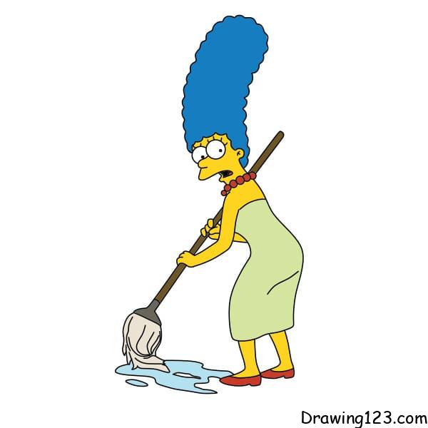 Drawing-Marge-Simpson-step-11
