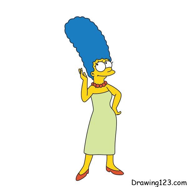 Drawing-Marge-Simpson-step-9-1