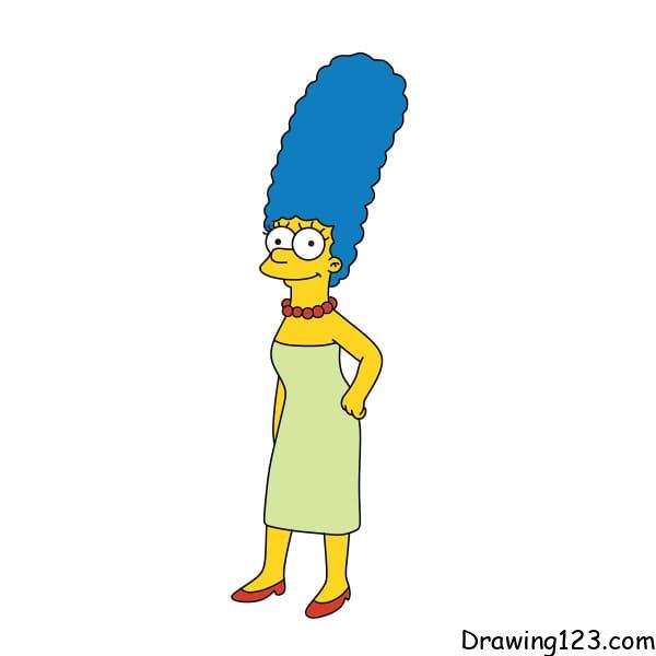 Drawing-Marge-Simpson-step-9-3