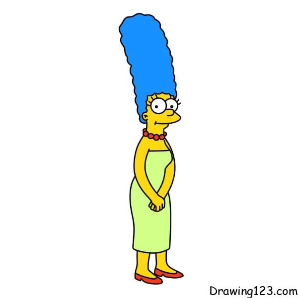 Drawing-Marge-Simpson-step-9-7