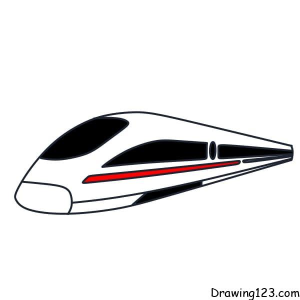 Single continuous line drawing of a locomotive train with two carriages in  the form of a roving steam system in amusement park to transport  passengers. One line draw graphic design vector illustration