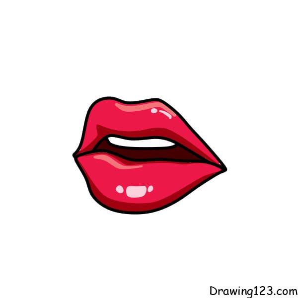Drawing-lips-step-4