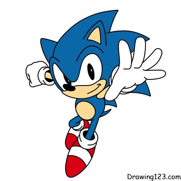 Sonic Drawing Tutorial - How to draw Sonic step by step