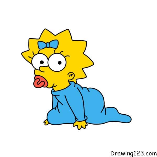 drawing-Maggie-Simpson-step-7-3