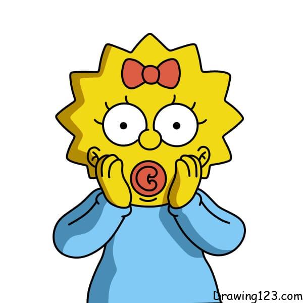 drawing-Maggie-Simpson-step-7-5