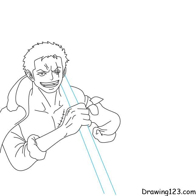 Step 7: Take turns drawing Zoro’s swords