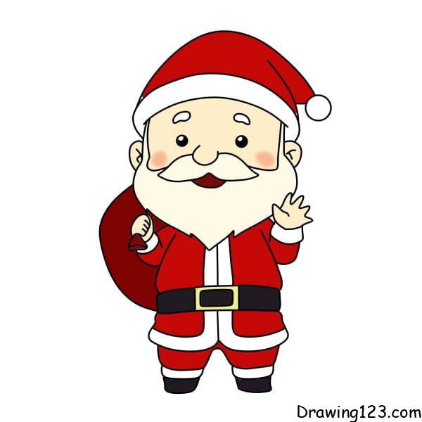 How to Draw Santa Claus and Christmas Tree Step by Step | How to draw santa,  Christmas tree drawing, Christmas tree decorations