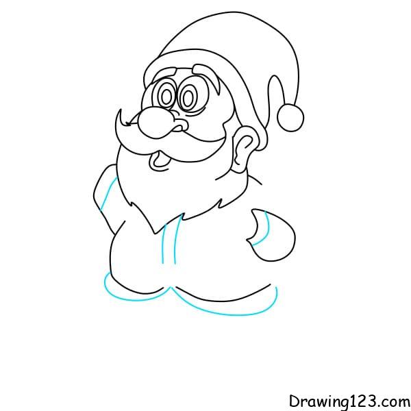 drawing Santa Claus step 8