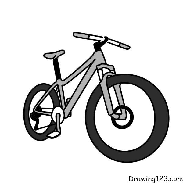 Learn How to Draw a Bicycle (Two Wheelers) Step by Step : Drawing Tutorials