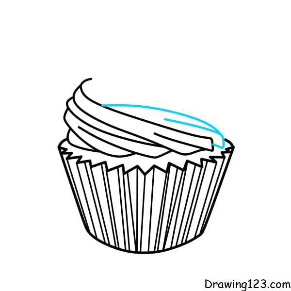 drawing cupcake step 5