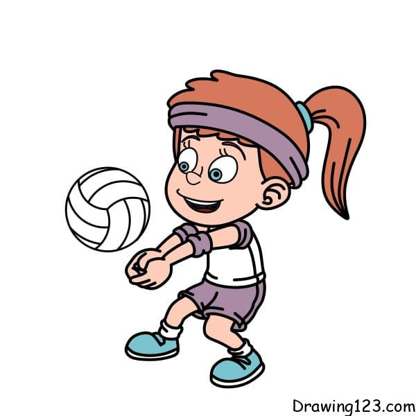 Drawing-Volleyball-Player-step-17