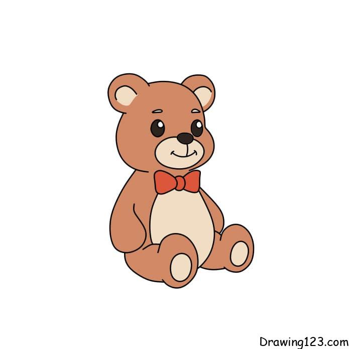 Teddy Bear Drawing Tutorial - How to draw Teddy Bear step by step-saigonsouth.com.vn