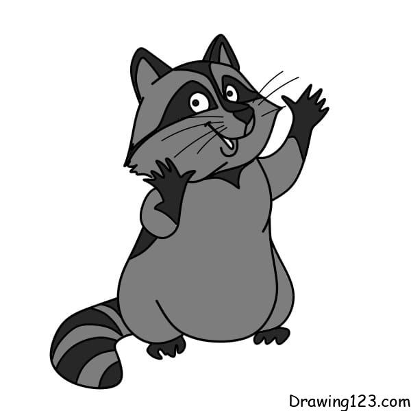Drawing-raccoon-step-9