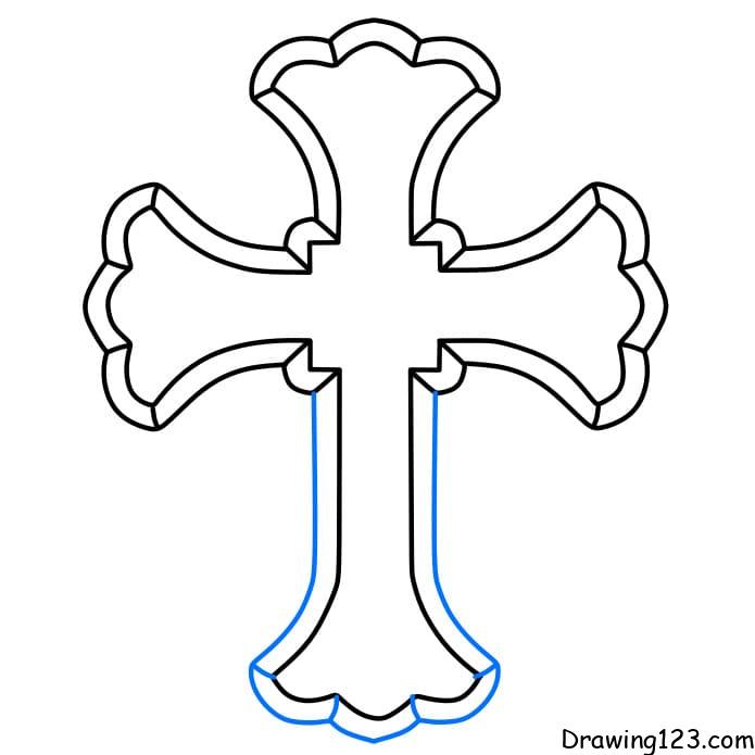 Beautiful ornate cross. Sketch vector illustration Stock Vector Image & Art  - Alamy