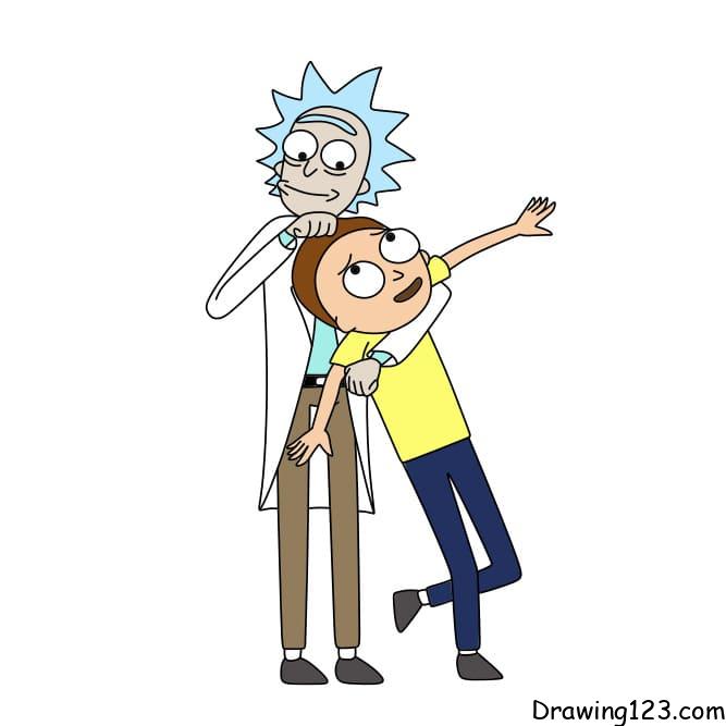 drawing-Rick-and-Morty-step-13