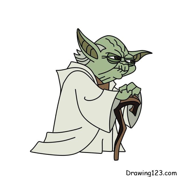 drawing-Yoda-character-step-12