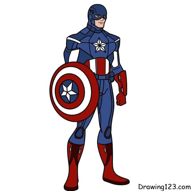 Drawing-Captain-America-step-17