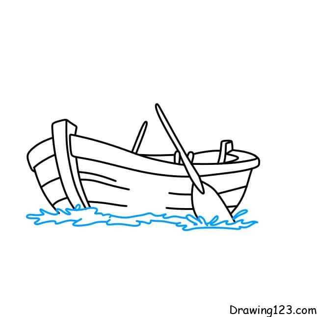 Simple Boat Drawing for Kids