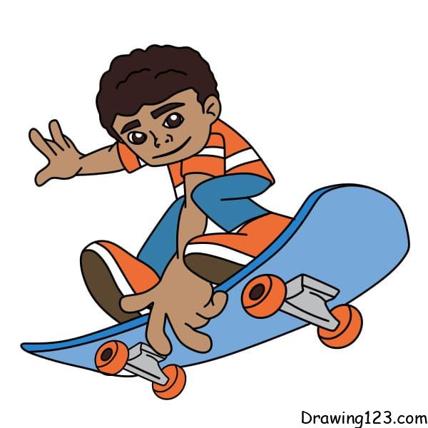 Drawing-a-Skateboarder-step-11