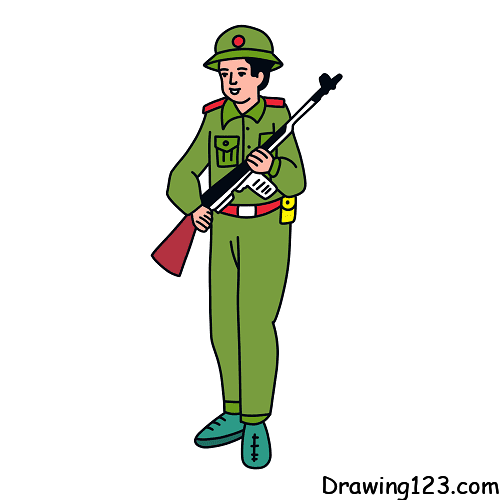 army-drawing-step-15 (1) tekenen