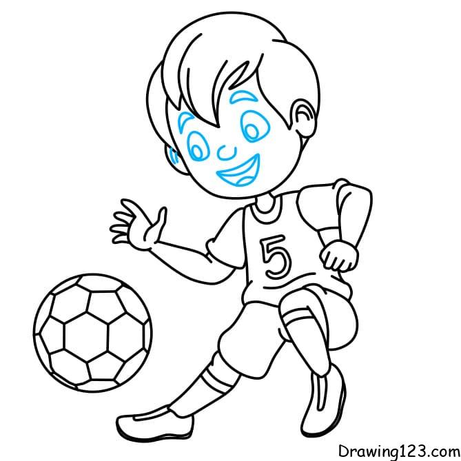 How to draw a football step by step - YouTube