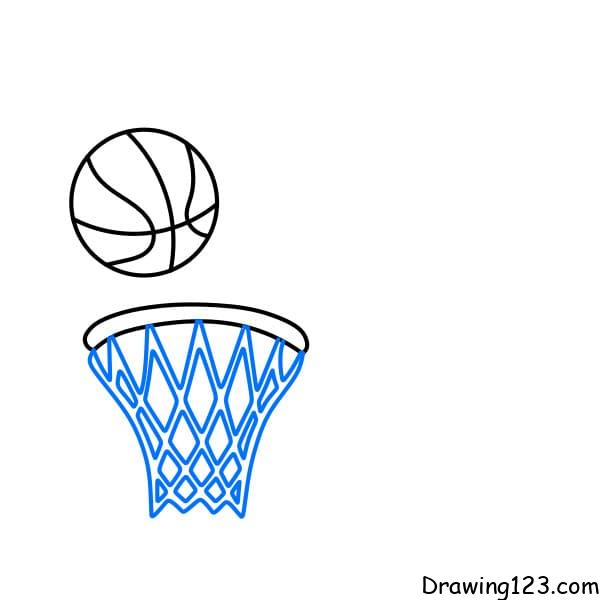 Basketball Hoop Drawing Tutorial - How to draw Basketball Hoop