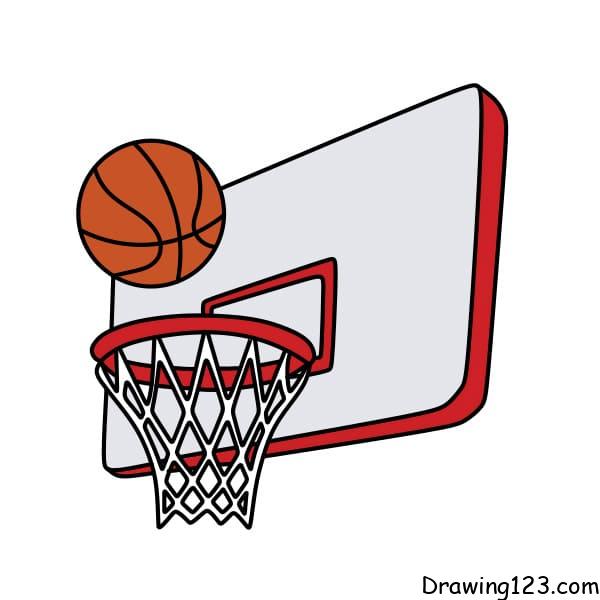 Drawing-Basketball-Hoop-step-7