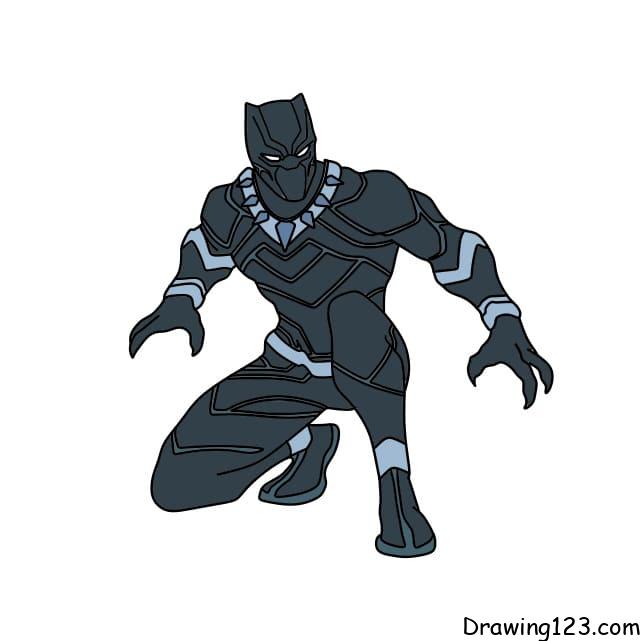 Drawing-Black-Panther-step-12