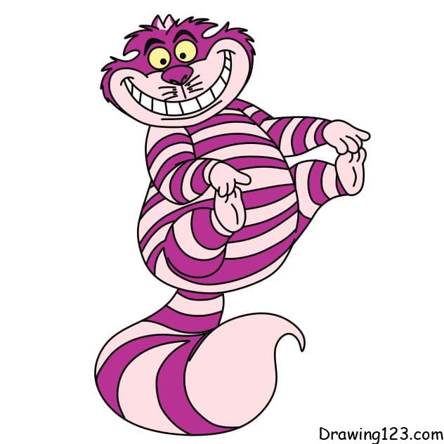 Drawing-Cheshire-Cat-step-13