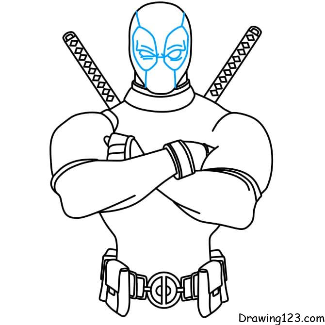 How To Draw Deadpool Easy #draw #drawing #drawingtutorial #deadpool #d... |  TikTok