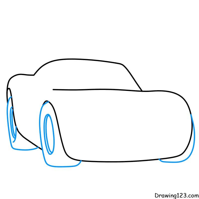 Tire Clipart Lightning Mcqueen - Dragon Mcqueen Draw - Free Transparent PNG  Clipart Images Download
