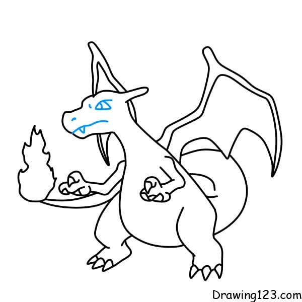 How to draw Charizard Pokemon  Step by step Drawing tutorials