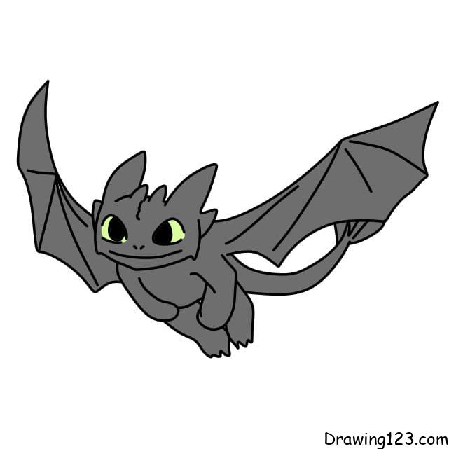 Drawing-Toothless-step-9