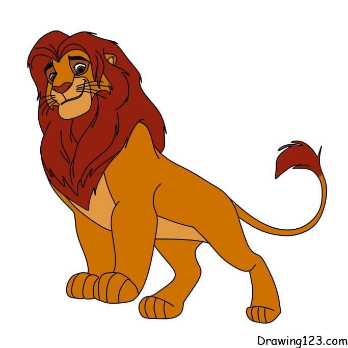 drawing-the-lion-king-Simba-step-11