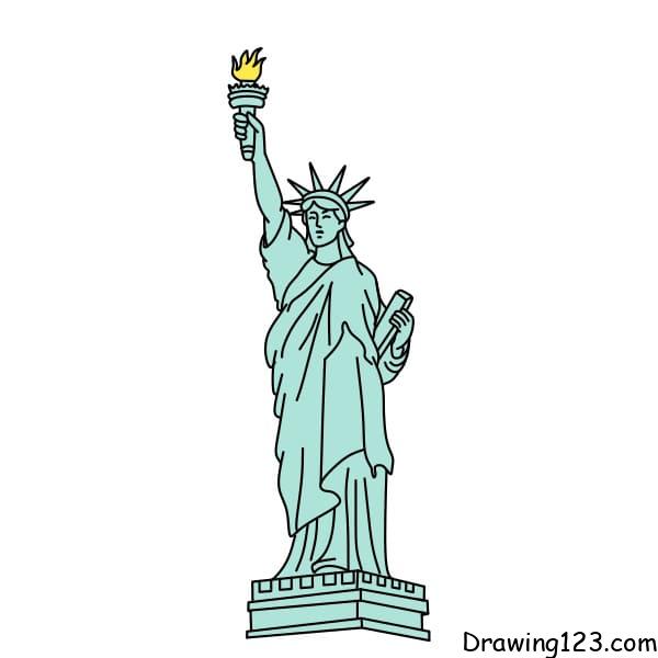 drawing-the-statue-of-liberty-step-14