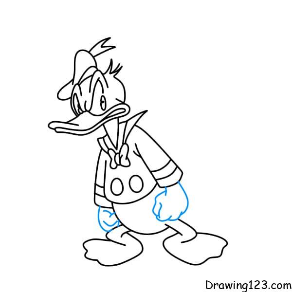 drawing donald duck sketch  Clip Art Library