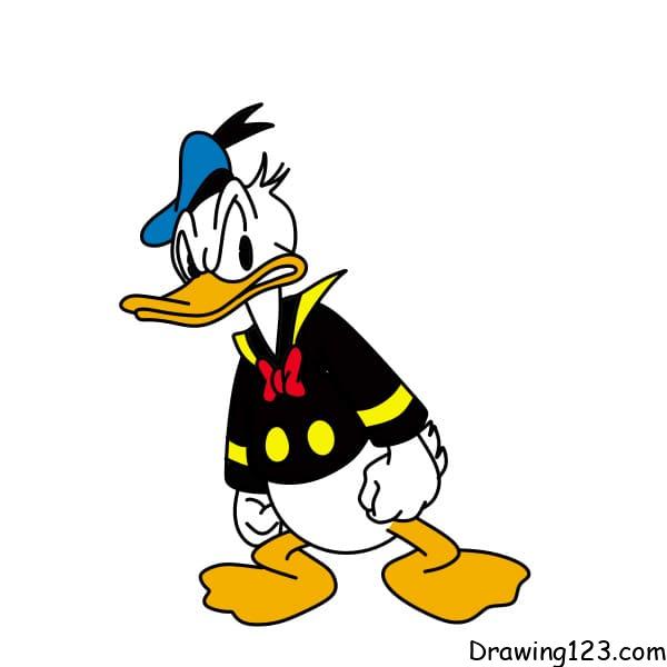 How-to-draw-Donald-duck-step-12-2