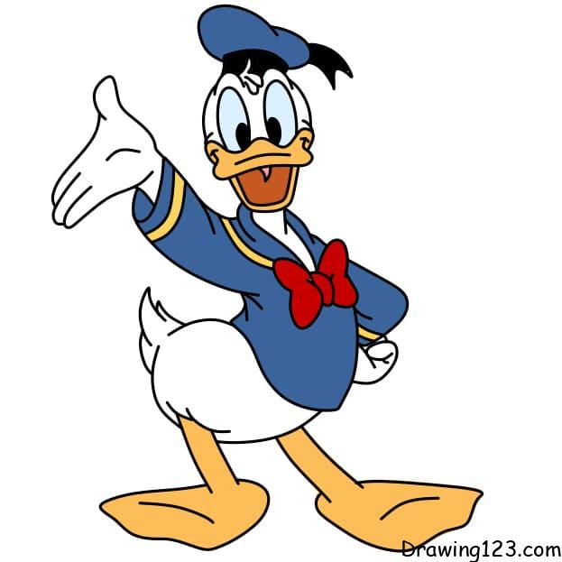 How-to-draw-Donald-duck-step-12-4