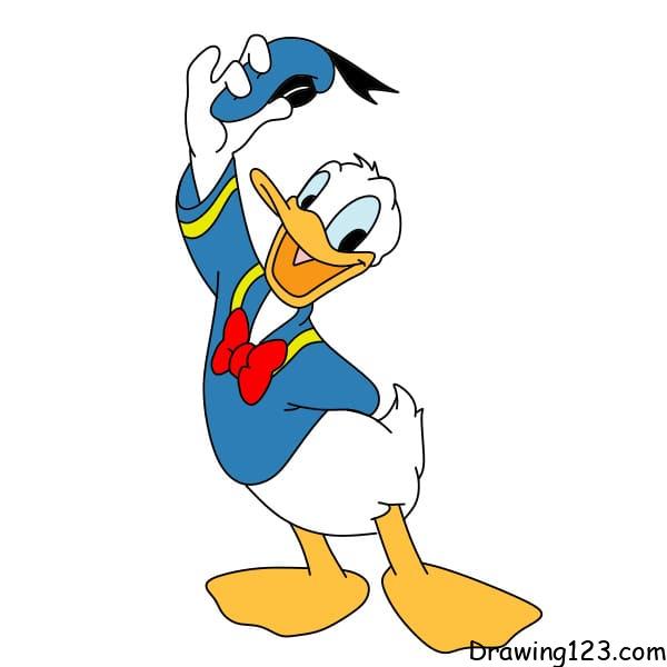 How-to-draw-Donald-duck-step-12