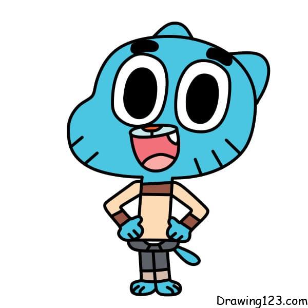 How-to-draw-Gumball-step-9