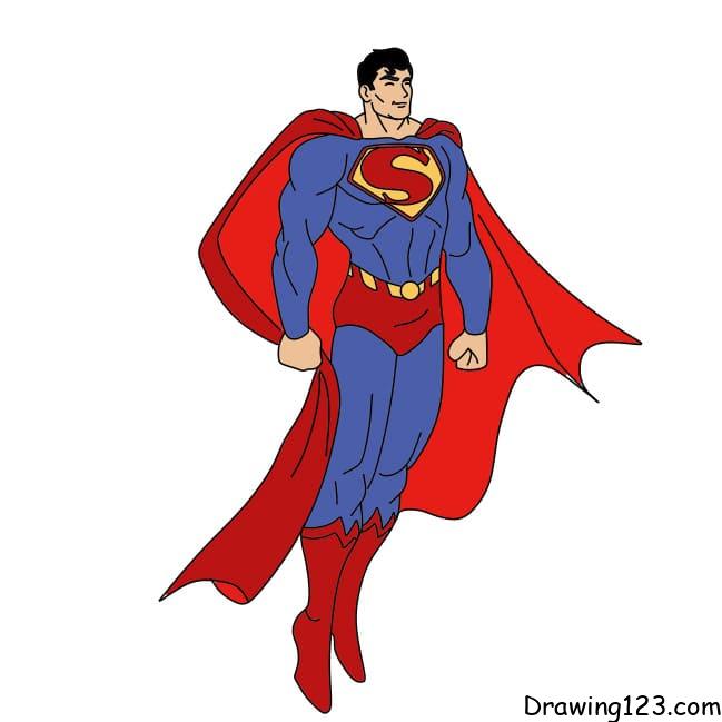How-to-draw-Superman-step-13-3
