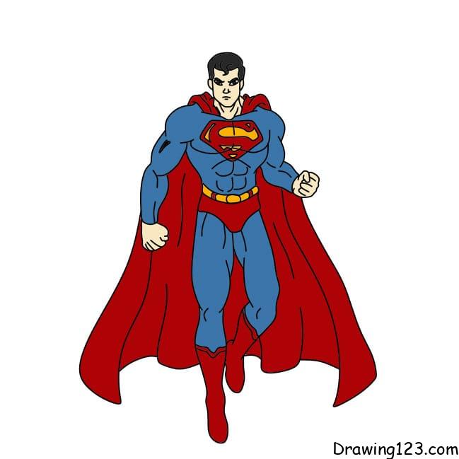 How-to-draw-Superman-step-13-4