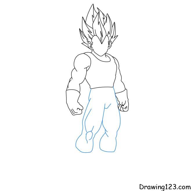 Anime Drawing  how to draw vegeta Dragonball Z 