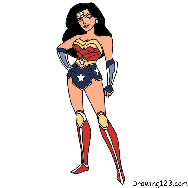 How-to-draw-Wonder-Woman-step-10