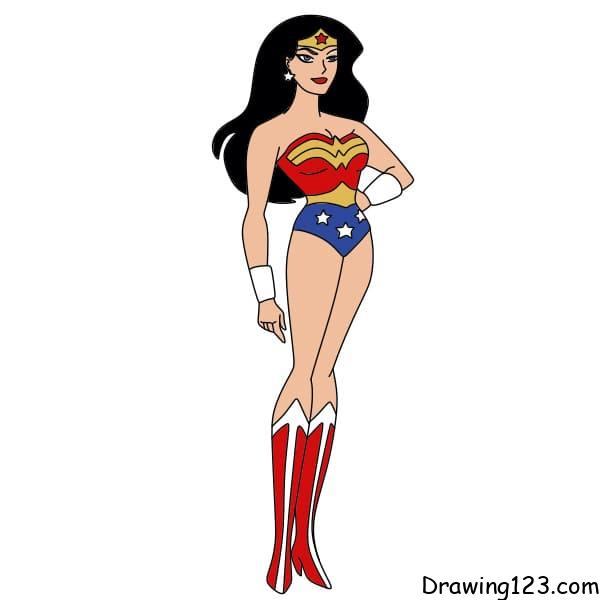 How-to-draw-Wonder-Woman-step-11-1