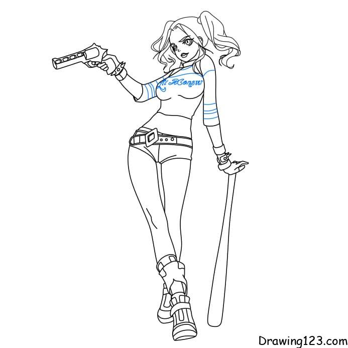 Classic Harley Quinn sketch Work in Progress by Dawn-McTeigue on DeviantArt