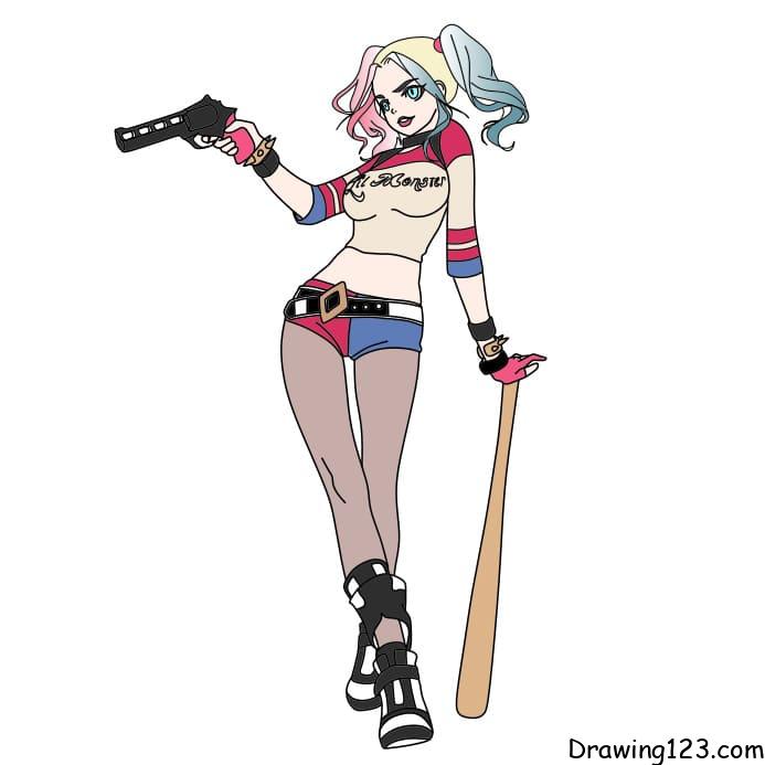 how-to-draw-Harley-Quinn-step-13-1