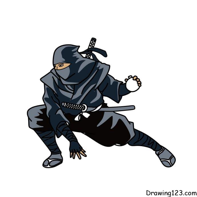 how-to-draw-Ninja-step-10-2 イラスト