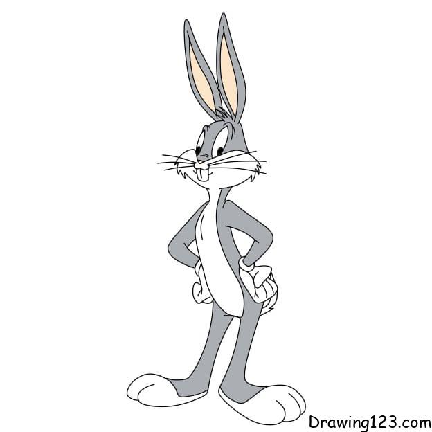 how-to-draw-bugs-bunny-step-12