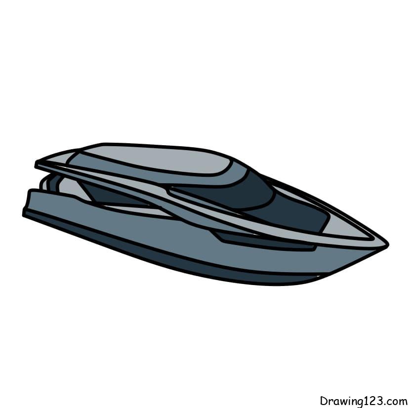 How To Draw Ski Boat